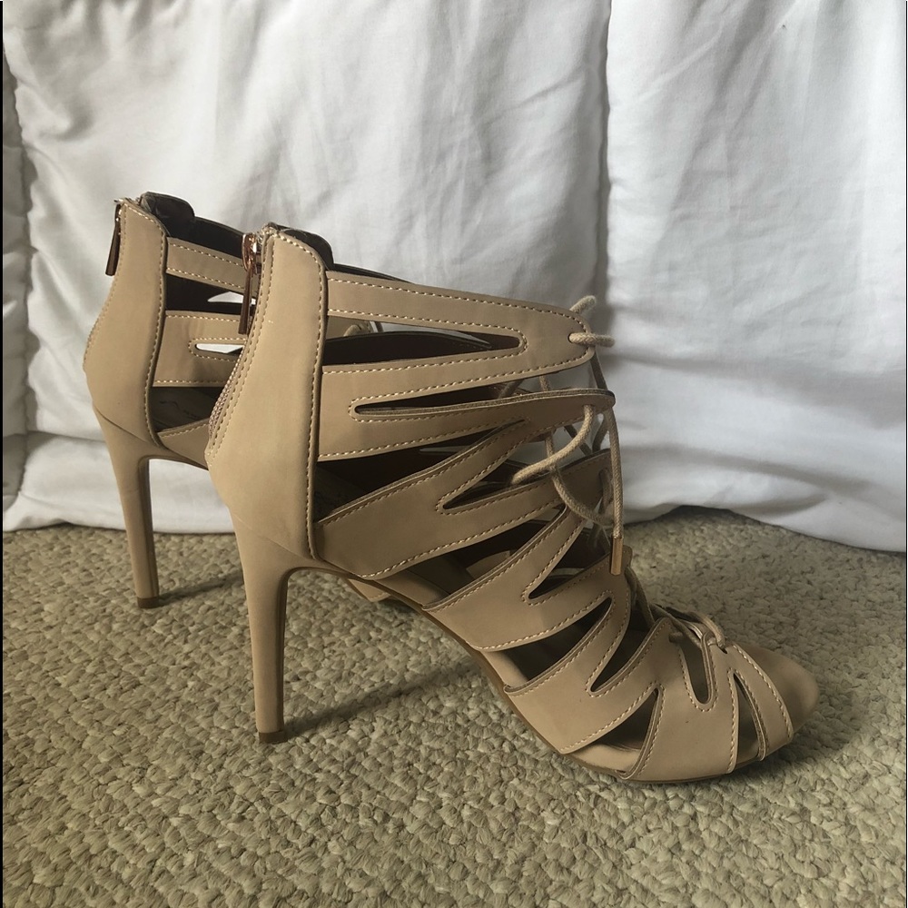 Anne Michelle tan high heels✨